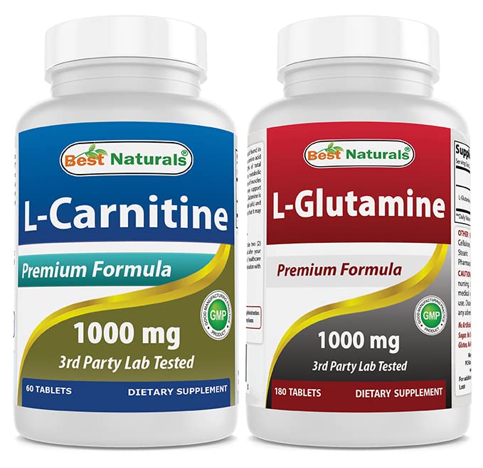 Best Naturals L-Carnitine 1000mg & L-Glutamine 1000 mg
