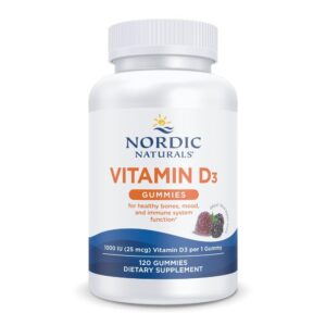 Nordic Naturals Vitamin D3 (cholecalciferol) 1000 IU Gummy – 120 count