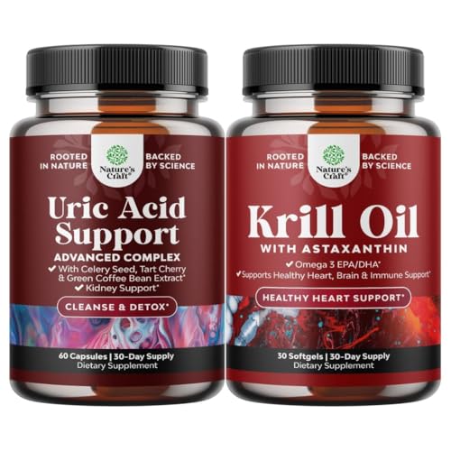 Bundle of Herbal Uric Acid Krill oil omega-3 Softgel