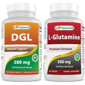 Best Naturals DGL Chewable 380 L-Glutamine 380 mg