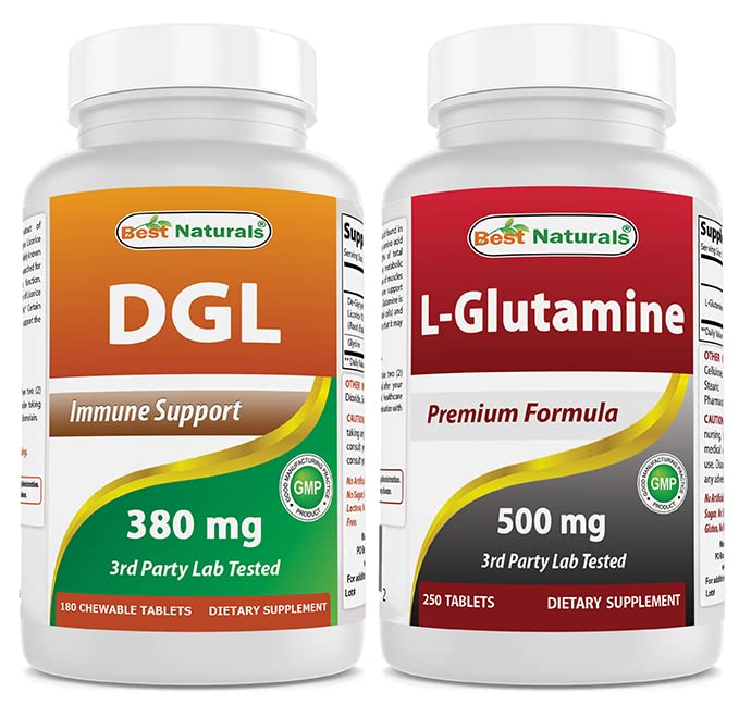 Best Naturals DGL Chewable 380 L-Glutamine 380 mg
