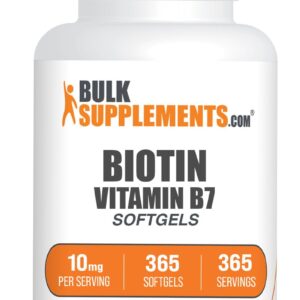 BulkSupplements.com Hair Supplements 10000 mcg Softgel – 365 count