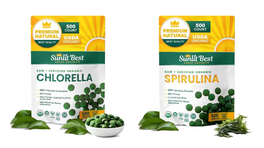 Sunlit Best Premium Chlorella & Spirulina Tablet – 500 tablet