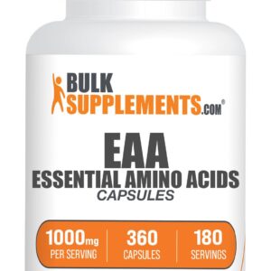 BulkSupplements.com EAAs 1000 mg Capsule – 360 count