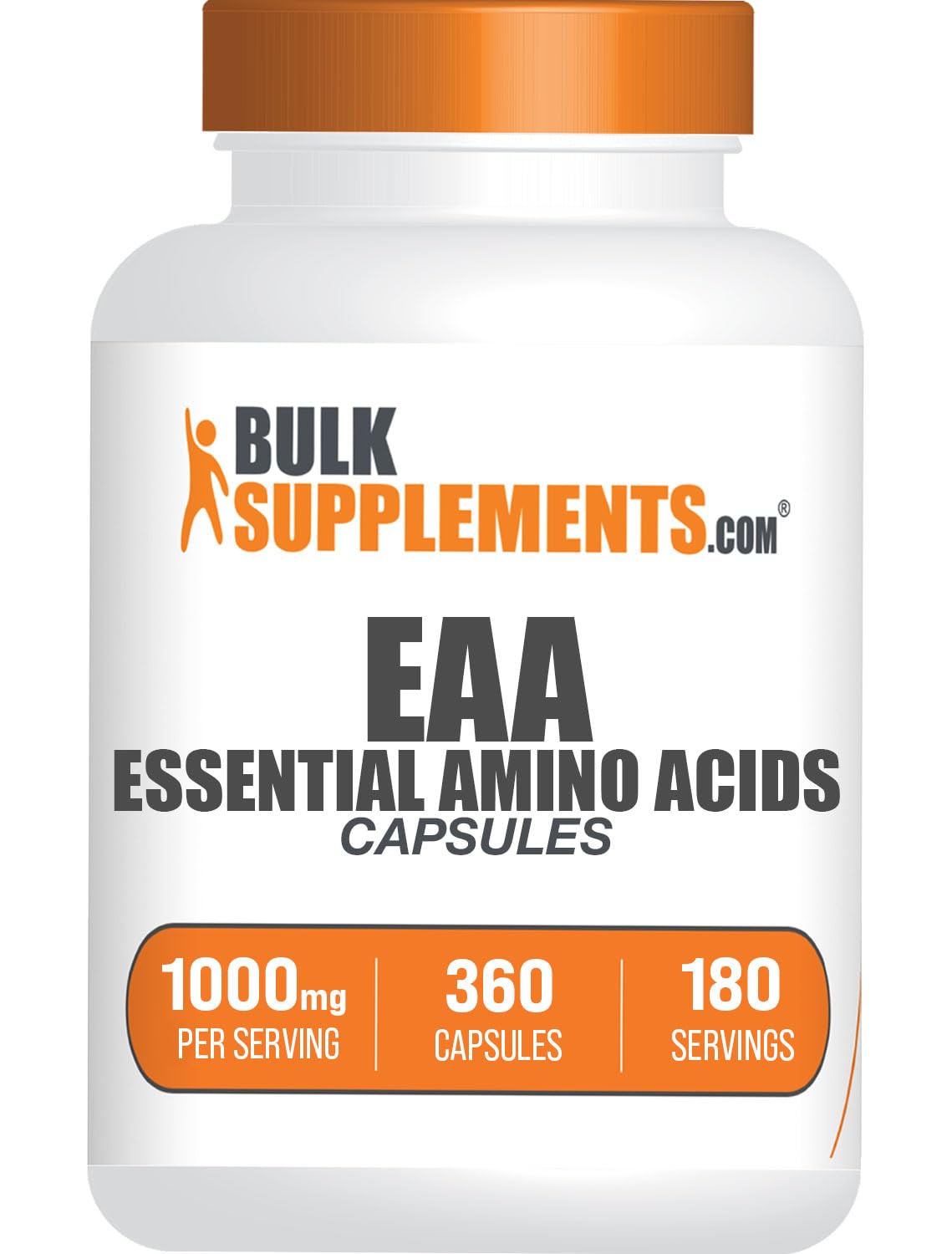 BulkSupplements.com EAAs 1000 mg Capsule – 360 count