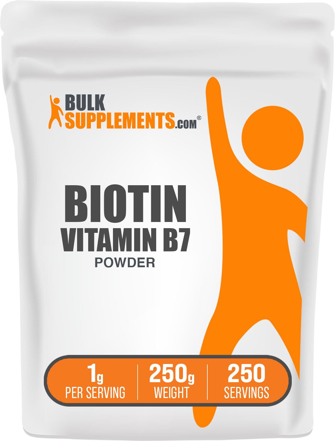 BulkSupplements.com Biotin 10000 mcg Powder – 1 g