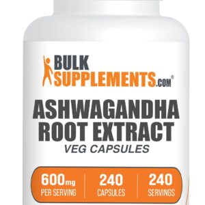 BulkSupplements.com Ashwagandha Capsule – 240 count