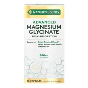 Nature’s Bounty Magnesium glycinate/bisglycinate Capsule – 90 capsules