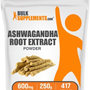 BulkSupplements.com Ashwagandha 600 mg Powder – 250 g