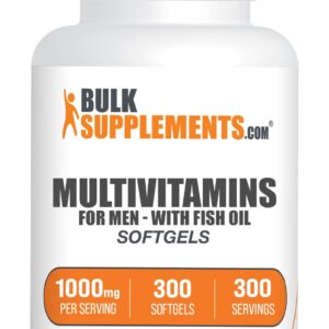 BulkSupplements.com Fish oil omega-3 1000 mg Softgel – 300 count