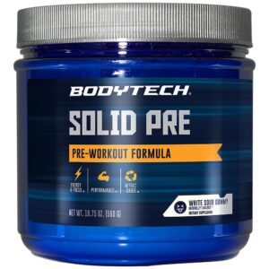 BODYTECH Solid PRE – Essential Pre-Workout Gummy – 40 servings