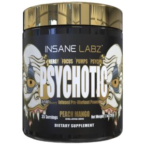 Insane Labz Psychotic Gold, High Pre-Workout Powder – 35 servings