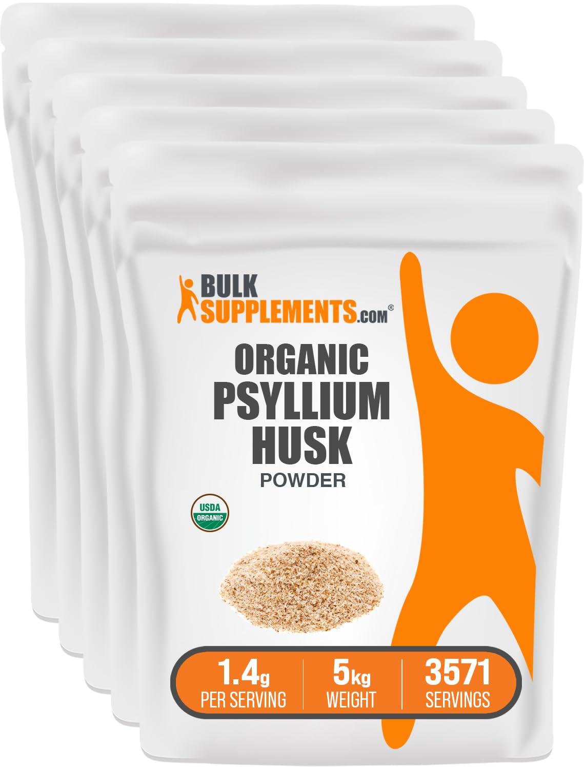 BulkSupplements.com Psyllium fibre 1.4 g Powder – 1.4 g