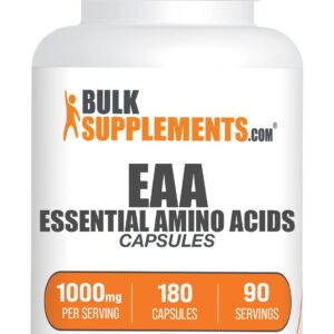 BulkSupplements.com EAAs 1000 mg Capsule – 180 capsules
