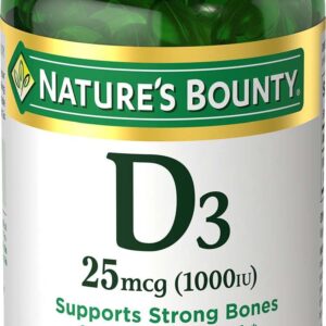 Nature’s Bounty Vitamin D3 (cholecalciferol) Softgel – 120 softgels