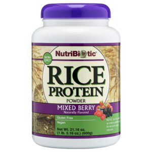 NutriBiotic Mixed Berry Brown Rice Vegan Protein Powder – 600 g
