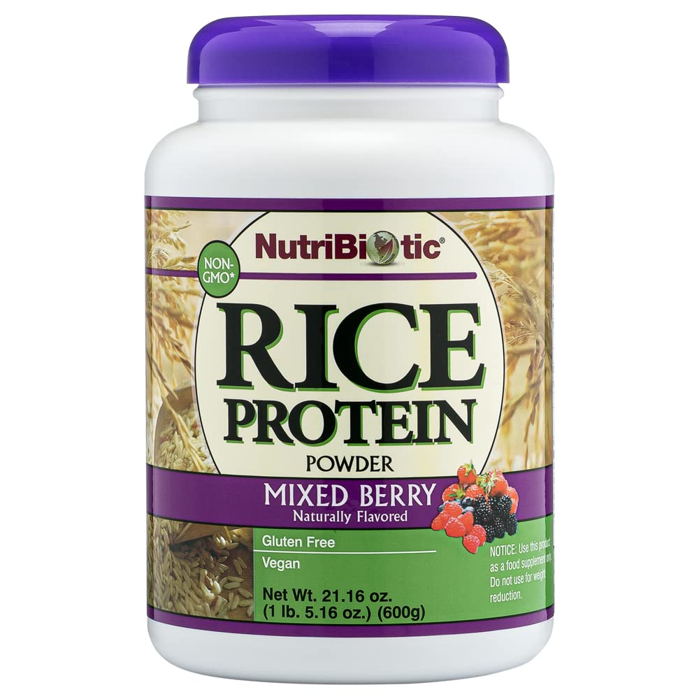 NutriBiotic Mixed Berry Brown Rice Vegan Protein Powder – 600 g