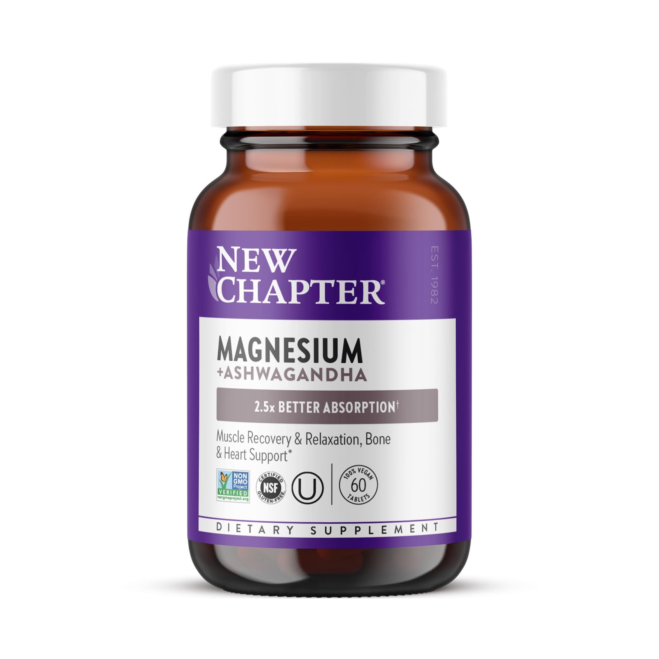 New Chapter Magnesium glycinate/bisglycinate 325 mg Tablet – 60 tablets