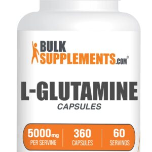 BulkSupplements.com L-Glutamine 5000 mg Capsule – 360 count
