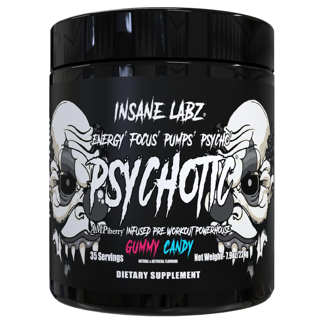 Insane Labz Psychotic Black Edition Pre-Workout Gummy – 35 servings