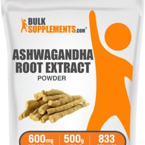BulkSupplements.com Ashwagandha 600 mg Powder – 500 g
