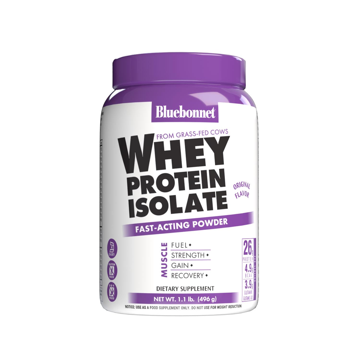 Bluebonnet Whey Protein Powder – 17.6 Oz