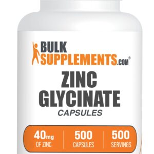BulkSupplements.com Zinc Capsule – 500 capsules