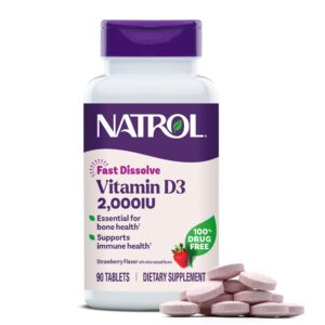 Natrol Vitamin D3 (cholecalciferol) 2,000 IU Tablet – 90 tablets