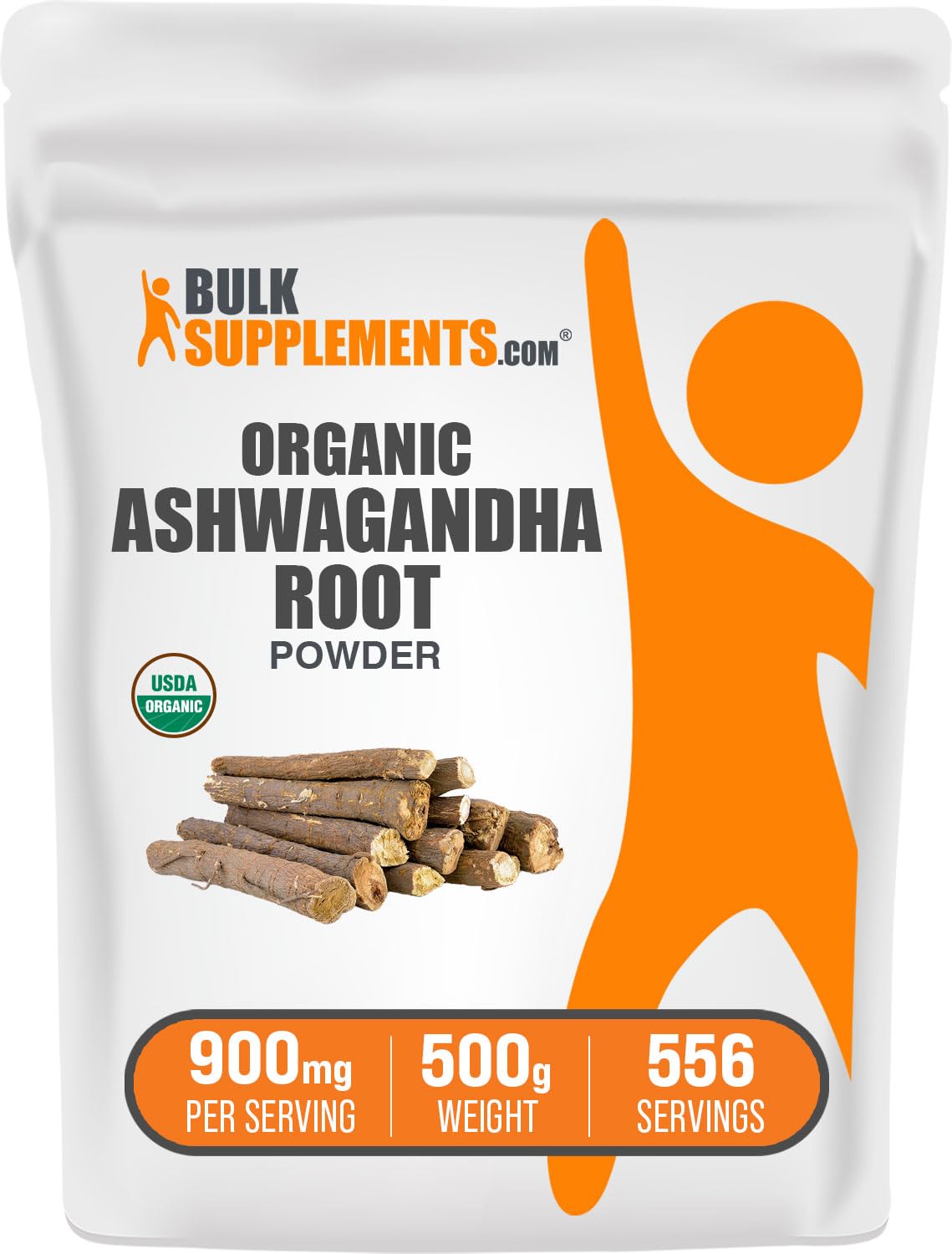 BulkSupplements.com Ashwagandha 900 mg Powder – 500 g