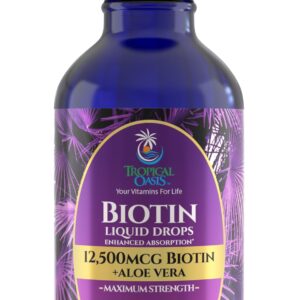Maximum Strength Liquid Hair Supplements 12,500 MCG