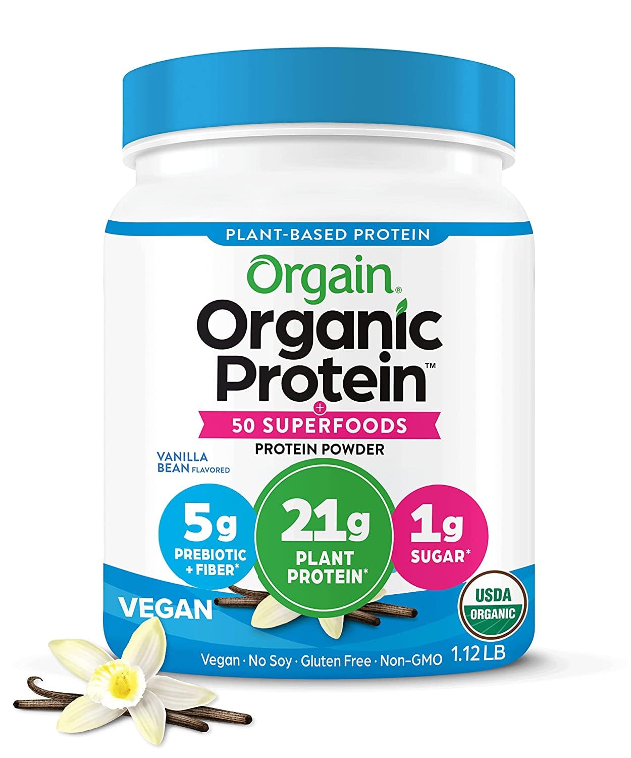 Orgain Vegan Protein Powder – 21 g