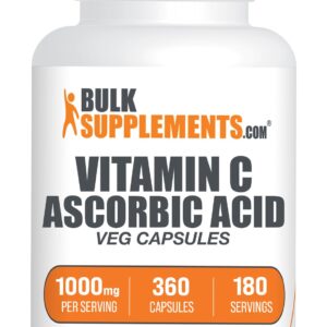 BulkSupplements.com Vitamin C 1000 mg Capsule – 360 count