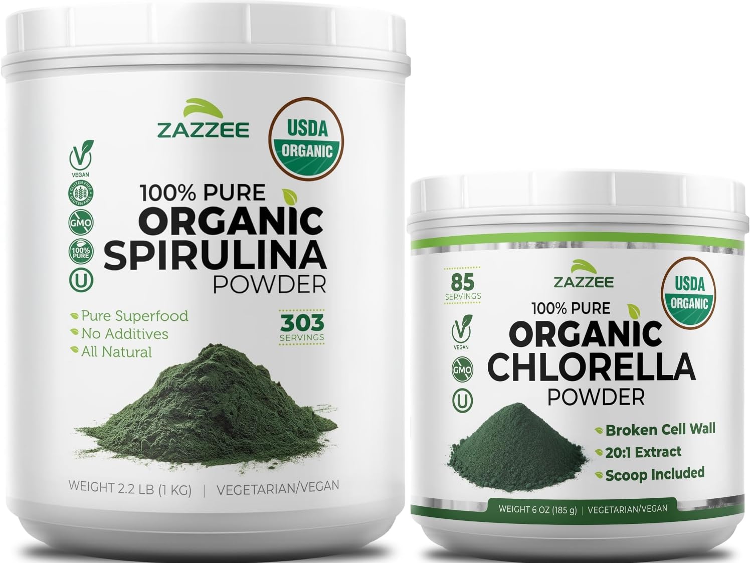 Zazzee USDA Organic Algal omega-3 Powder – 6 oz