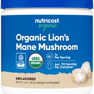 Nutricost Lion’s mane mushroom Powder – 4 oz