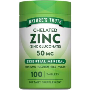 Nature’s Truth Zinc 50 mg Tablet – 100 tablets