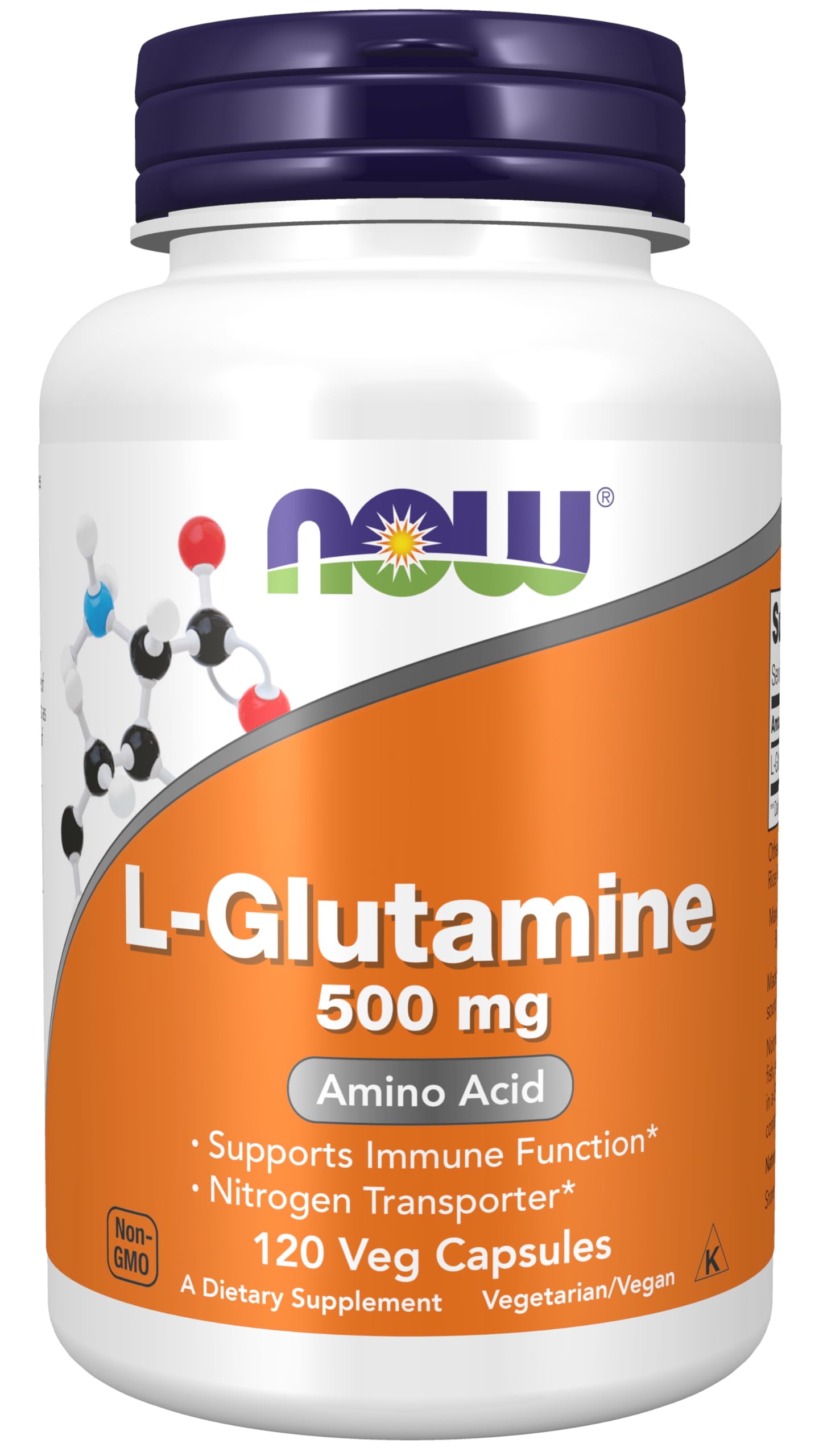 NOW Foods L-Glutamine 500 mg Capsule – 120 capsules