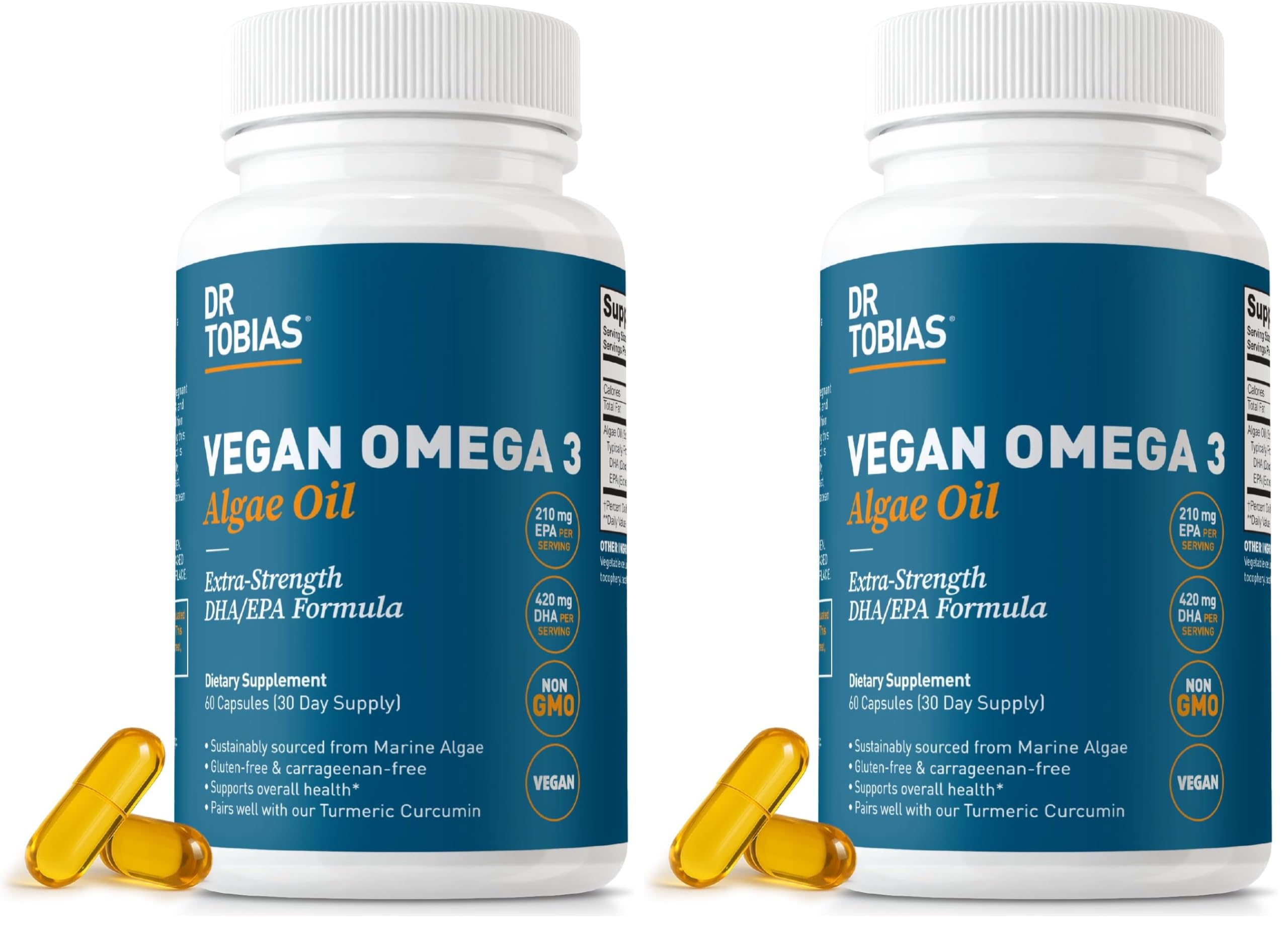 Dr. Tobias Vegan Algal omega-3 1400 mg Capsule – 30 servings