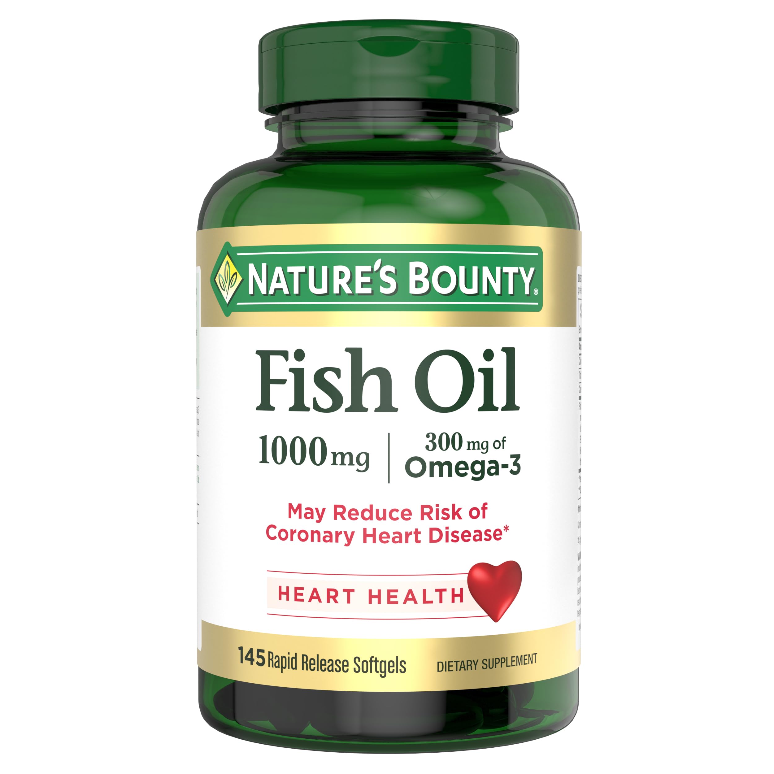 Nature's Bounty Fish oil omega-3 1000 mg – 145 count