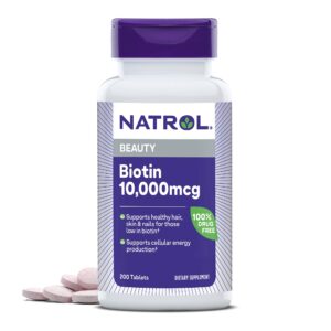 Natrol Hair Supplements 10000 mcg Tablet – 200 tablets