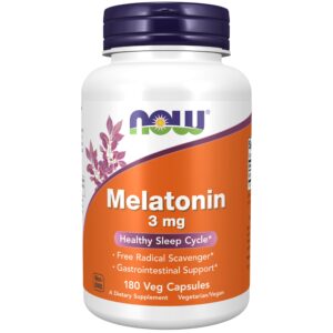 NOW Foods Melatonin 3 mg Capsule – 180 capsules
