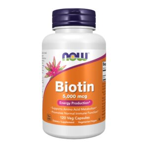 NOW Foods Biotin 5000 mcg Capsule – 120 vcaps