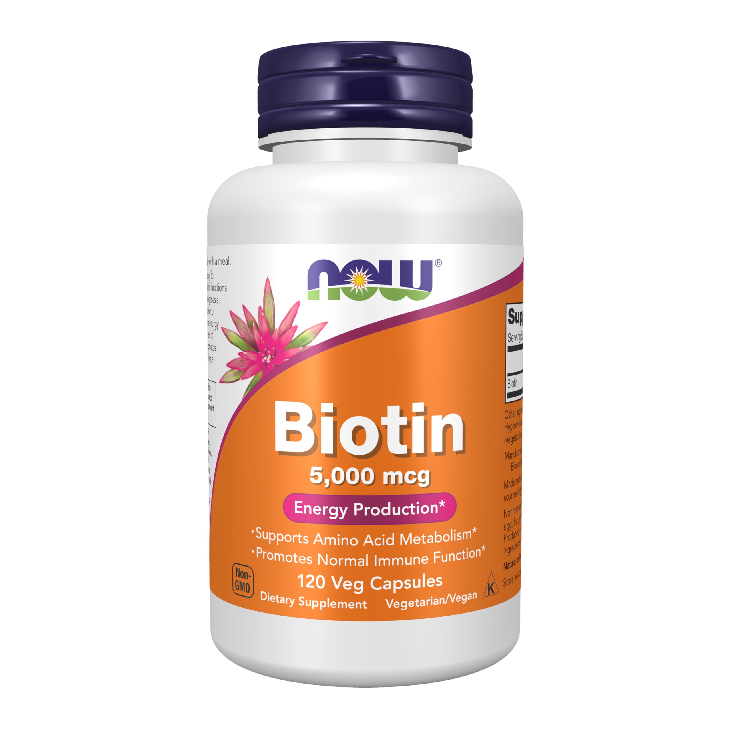 NOW Foods Biotin 5000 mcg Capsule – 120 vcaps