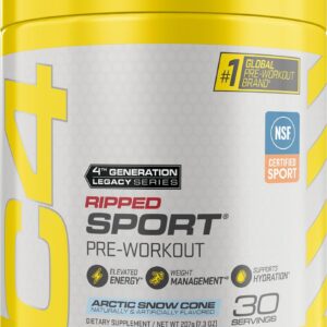 C4 Ripped Sport Pre-Workout 135 mg Powder – 30 servings