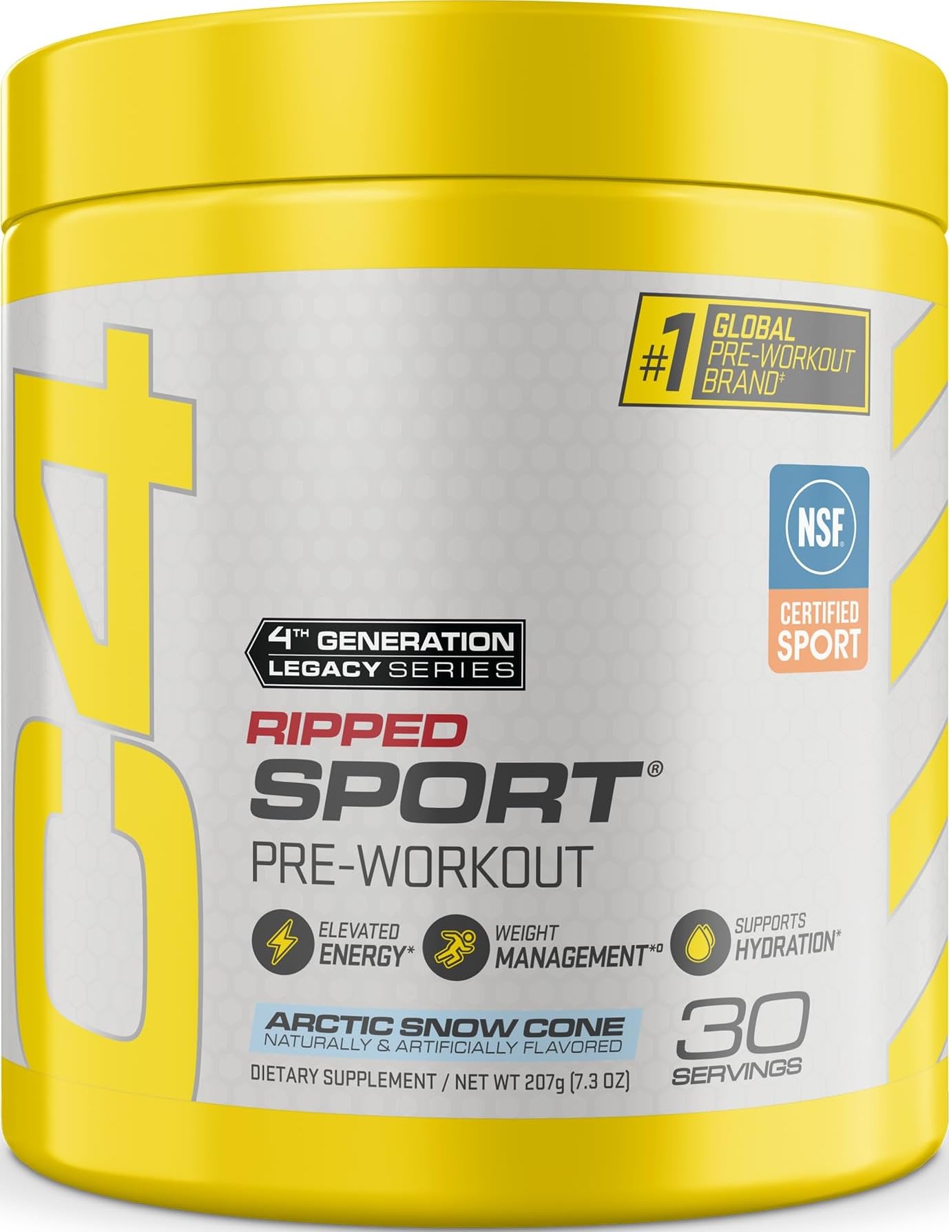 C4 Ripped Sport Pre-Workout 135 mg Powder – 30 servings