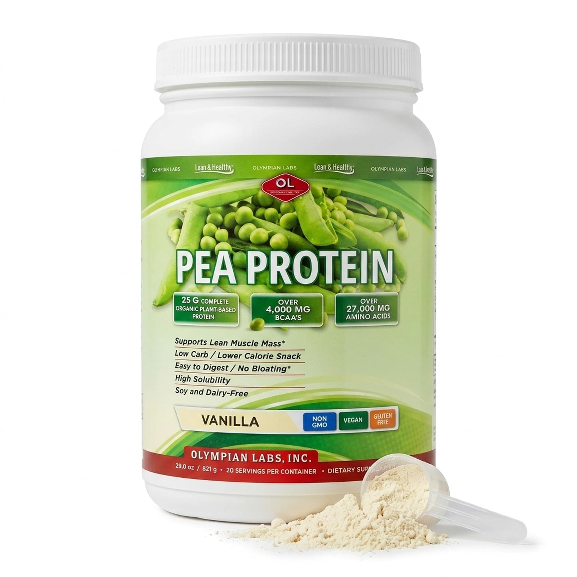 Olympian Labs Plant Based Pea Vegan Protein Powder – 25 g