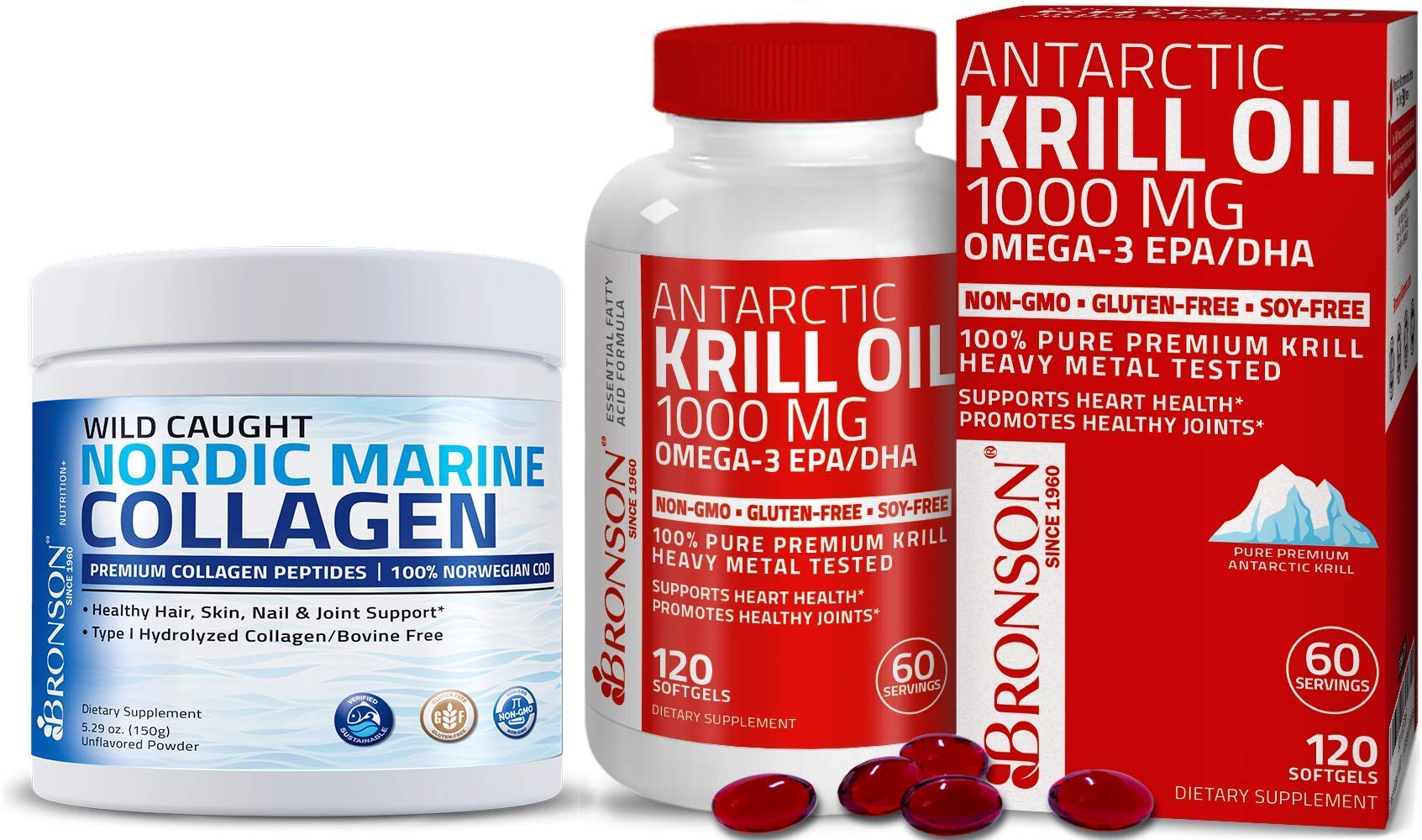 Bronson Marine Hydrolyzed collagen peptides 1000 mg Powder