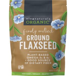 Viva Naturals Organic Ground Flaxseed, Vegan Protein