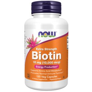 NOW Foods Biotin 10 mg Capsule – 120 capsules