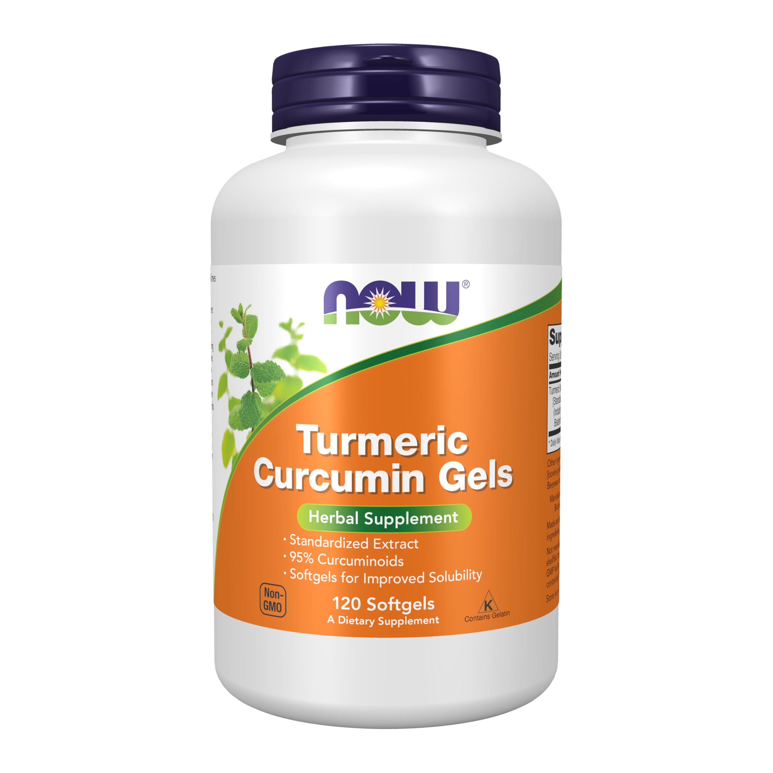 NOW Supplements Curcumin/turmeric extract Softgel – 120 softgels