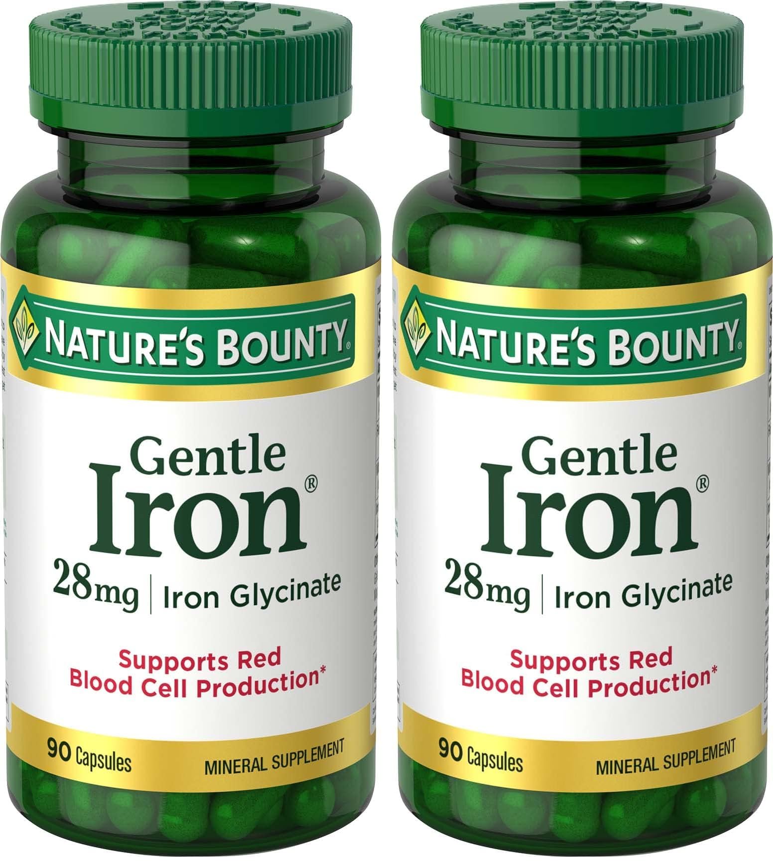 Nature's Bounty Iron 28 mg Capsule – 90 count